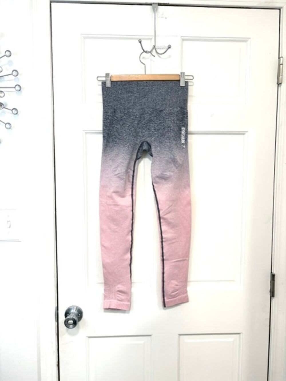Gymshark Adapt Ombre Seamless Leggings Grey Pink‎ Women's Size S Running Workout
